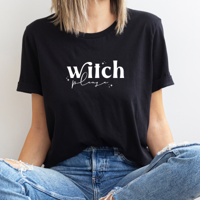 Oversized Shirt schwarz - Witch Please