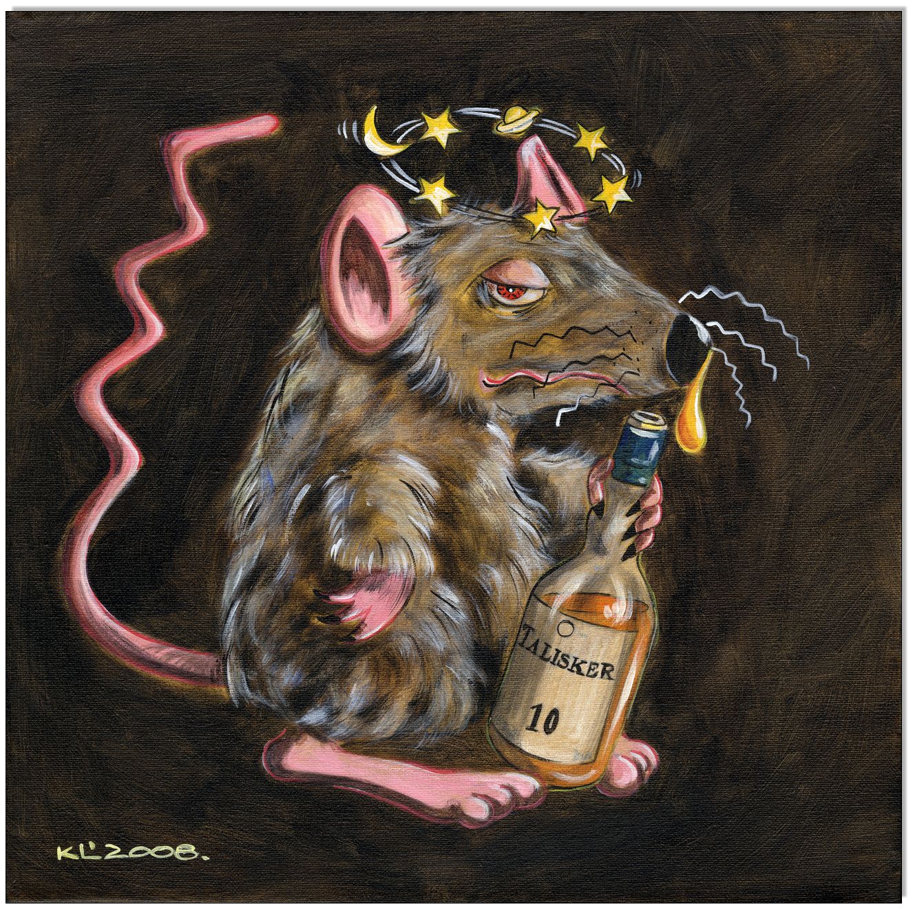 Die Ratte Emil II - 30 x 30 cm