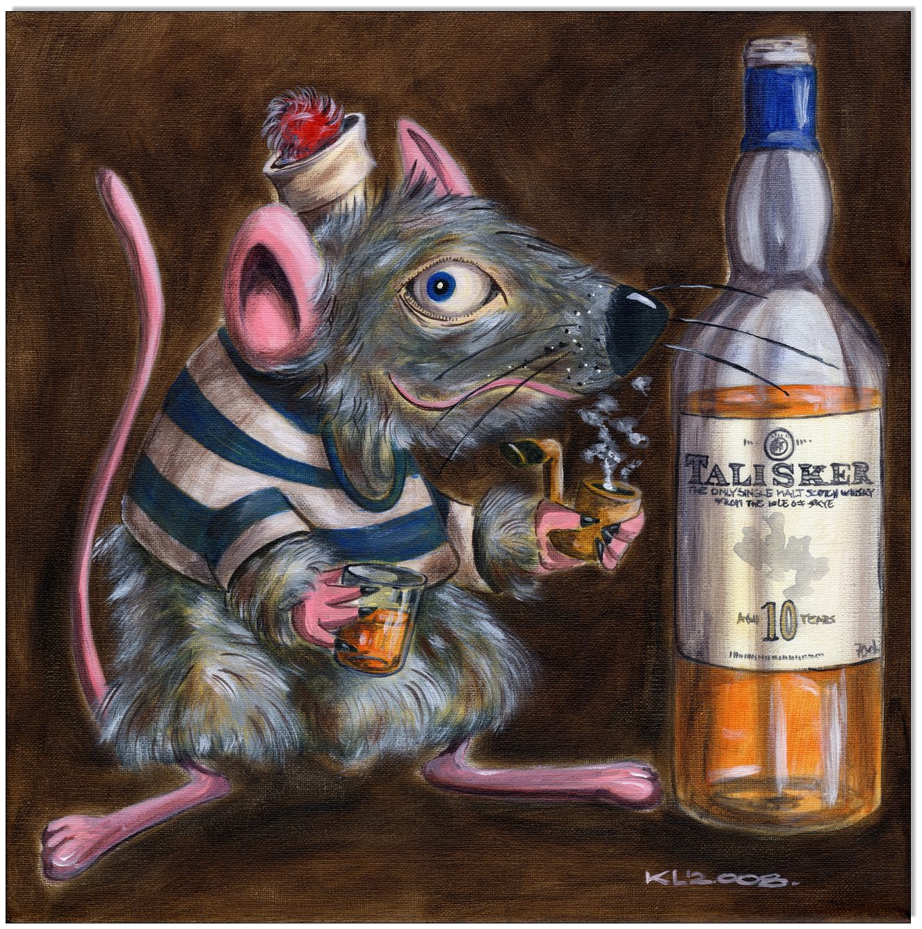 Die Ratte Emil III - 30 x 30 cm