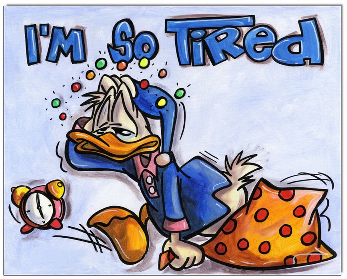 Donald Duck: Im so tired - 40 x 50 cm