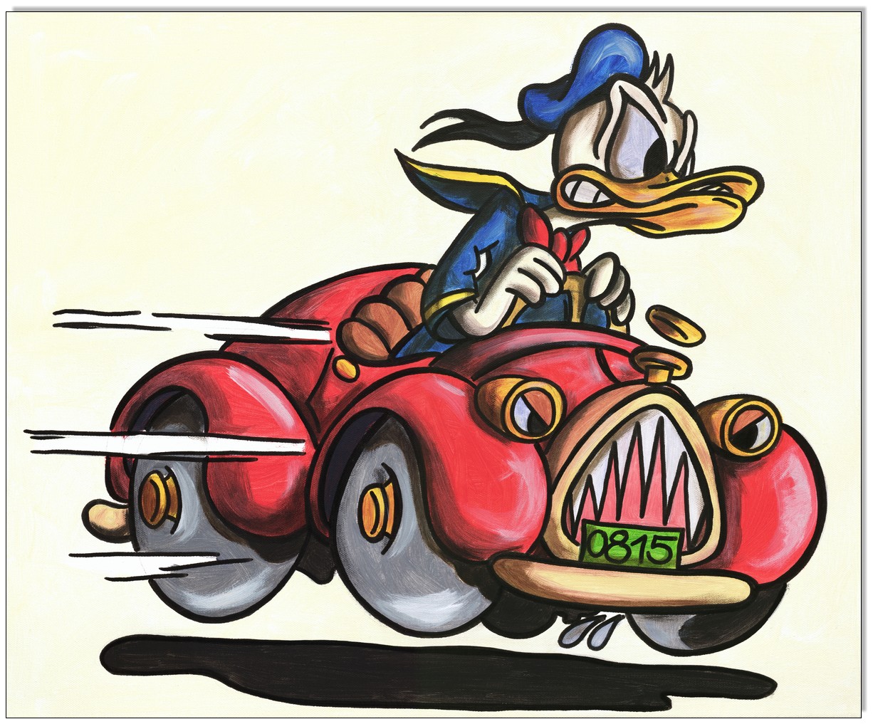 Donald Duck- The Race - 50 x 60 cm