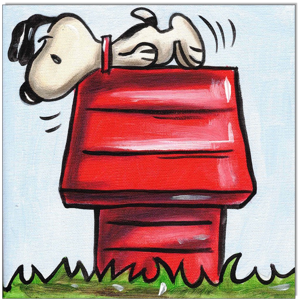 PEANUTS Snoopy on the Doghouse - 20 x 20 cm