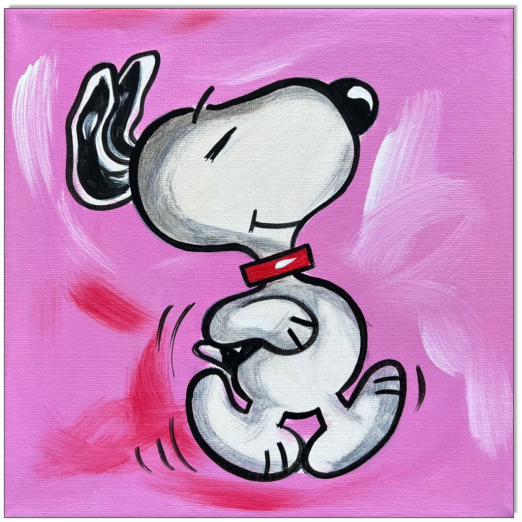 PEANUTS Running Snoopy - 20 x 20 cm