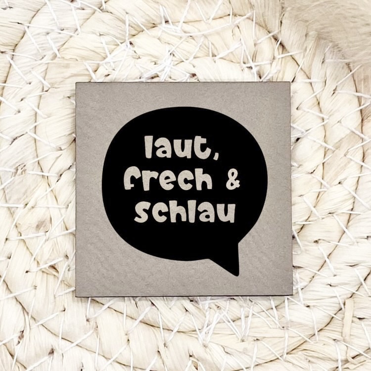 Flexible und weiche Kunstleder-Labels mit laut frech &amp; schlau Verschiedene Farben und Größen