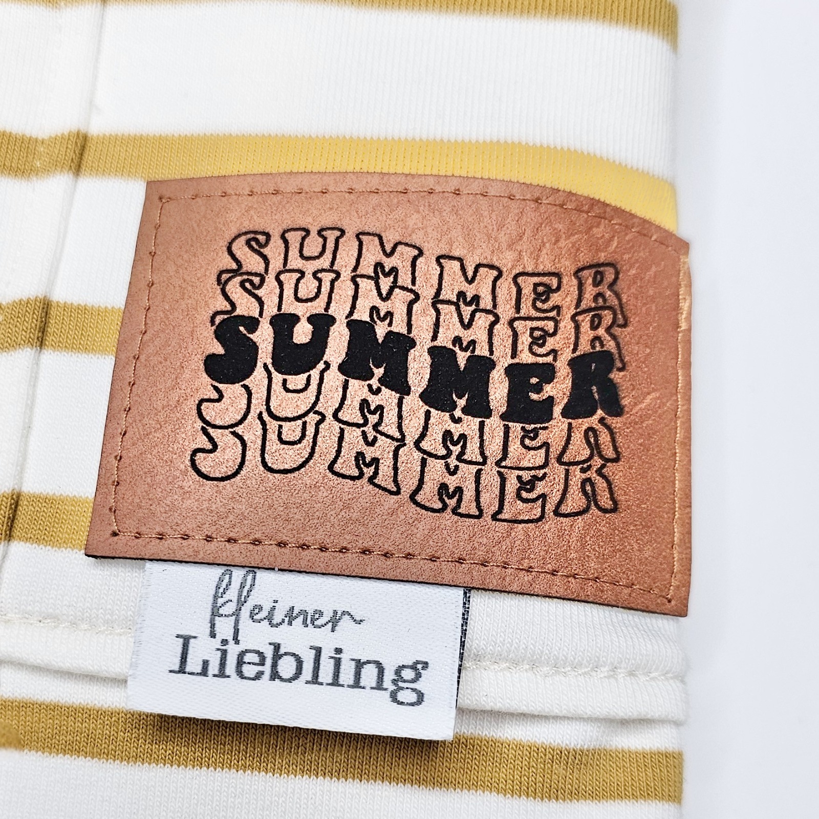 Flexible und weiche Kunstleder-Labels mit Sommerdesign Verschiedene Farben 3