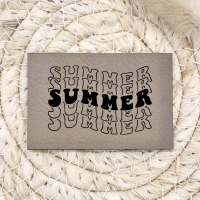 Flexible und weiche Kunstleder-Labels mit Sommerdesign Verschiedene Farben