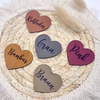 Flexible und weiche Kunstleder-Labels mit Muscheln Verschiedene Farben und Größen 6