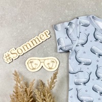 Sommerliche Flatlay-Bilder-Deko aus hochwertigem Holz Sonnenbrille - Stilvolle Akzente setzen 3