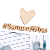 Personalisierte gelaserte Holzschrift - Summervibes Perfekte Bilder-Deko und Flatlay-Dekoration