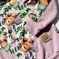 Flexible und weiche Kunstleder-Labels mit Halloween Motiven und Sprüchen Verschiedene Farben