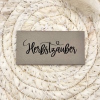 Flexible und weiche Kunstleder-Label - Herbstzauber Verschiedene Farben und Größen