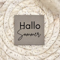 Flexible und weiche Kunstleder-Labels mit Hallo Sommer Verschiedene Farben und Größen