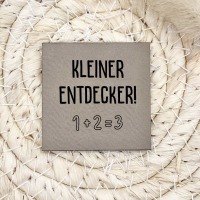 Flexible und weiche Kunstleder-Labels mit Schulmotiven Verschiedene Farben und Größen