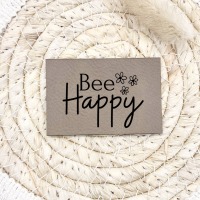 Flexible und weiche Kunstleder-Labels mit Bee Happy Verschiedene Farben