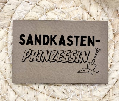 Flexible und weiche Kunstleder-Labels Sandkasten Prinzessin Verschiedene Farben - Hochwertige