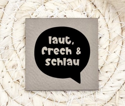 Flexible und weiche Kunstleder-Labels mit laut frech &amp; schlau Verschiedene Farben und Größen -