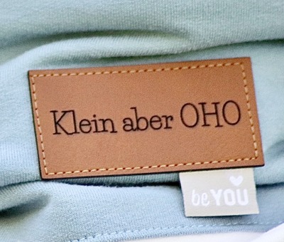 Flexible und weiche Kunstleder-Labels mit tollen Sprüchen Verschiedene Farben - Hochwertige