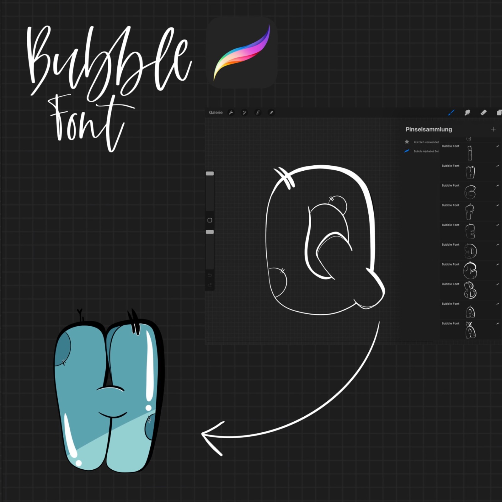 Procreate Font Brush