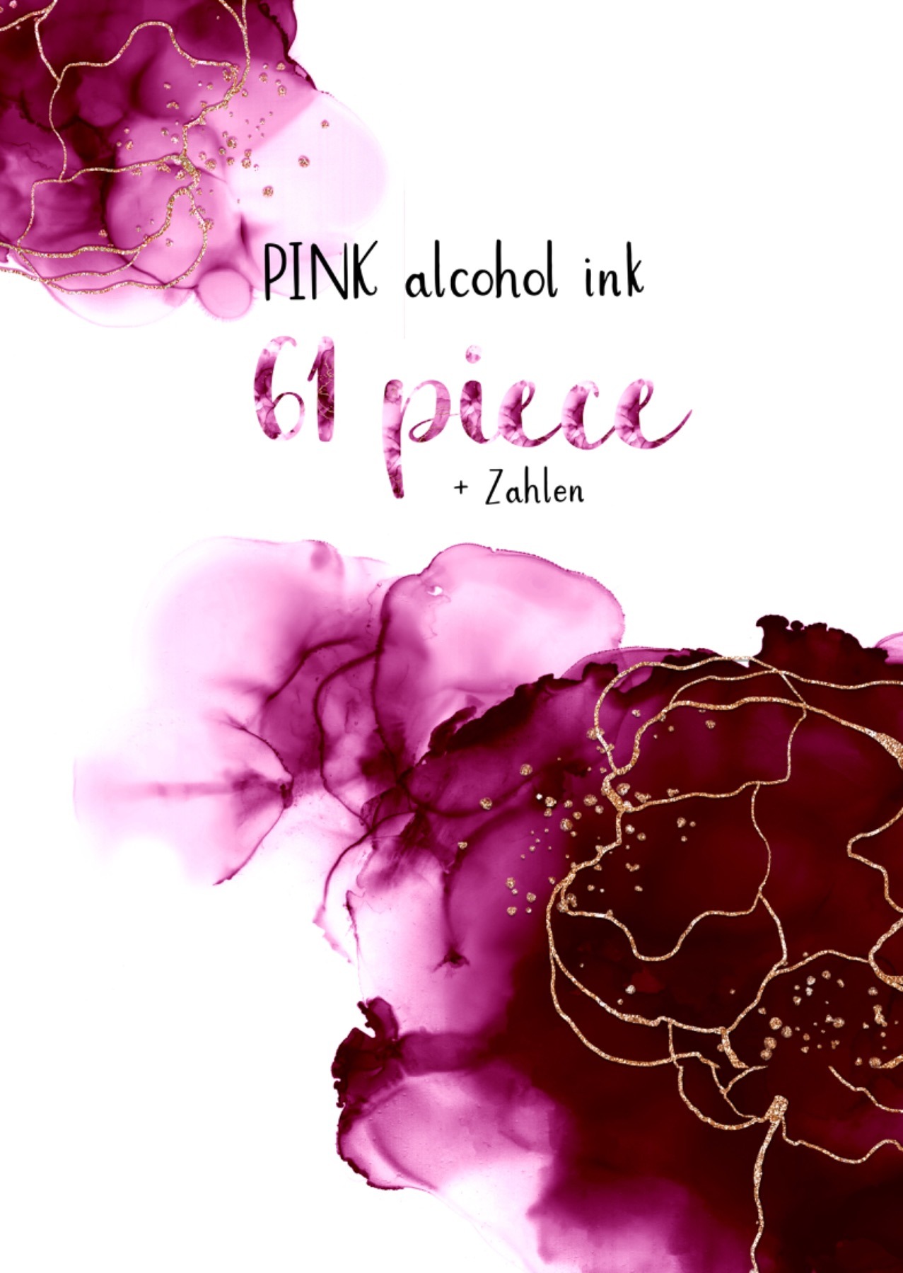 Alkohol INK Alphabet + Zahlen Digital Download 2