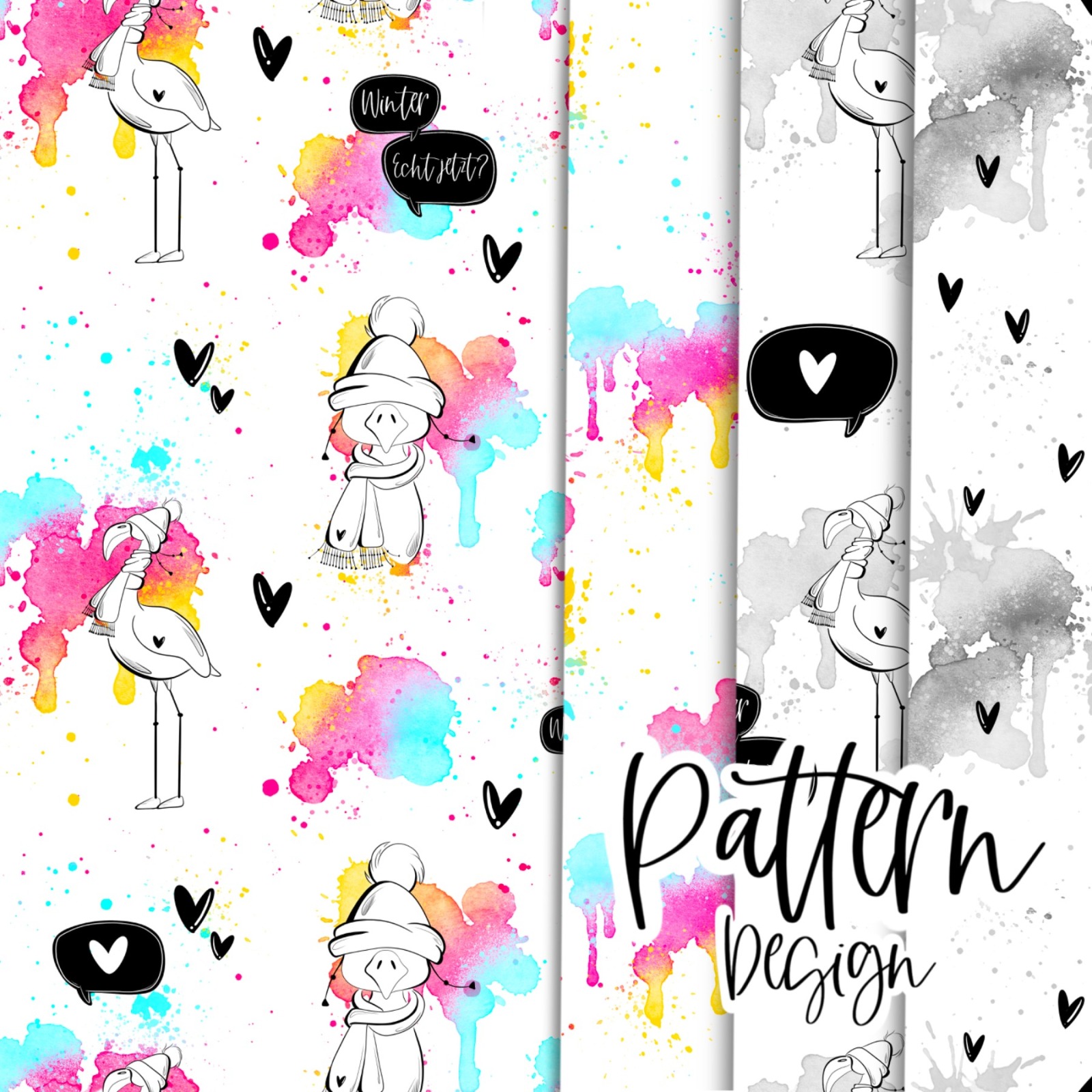 Digitale Datei / All Over Bundle 4 Stück + Digi Stamp