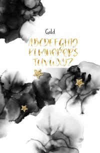 Gold Foil Alphabet + Zahlen + Sonderzeichen Digital Download 2