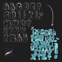 Procreate Font Brush 3