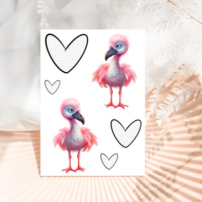 Bügelbild Flamingo - Bügelbild Flamingo