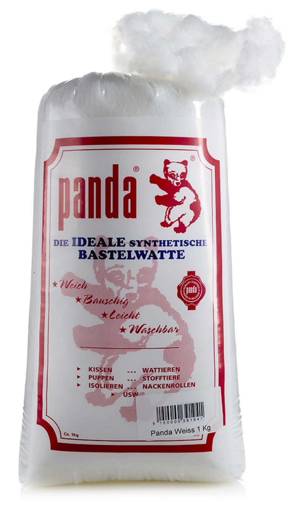 Füllwatte Bastelwatte Panda weiß, 1 kg, Online Shop
