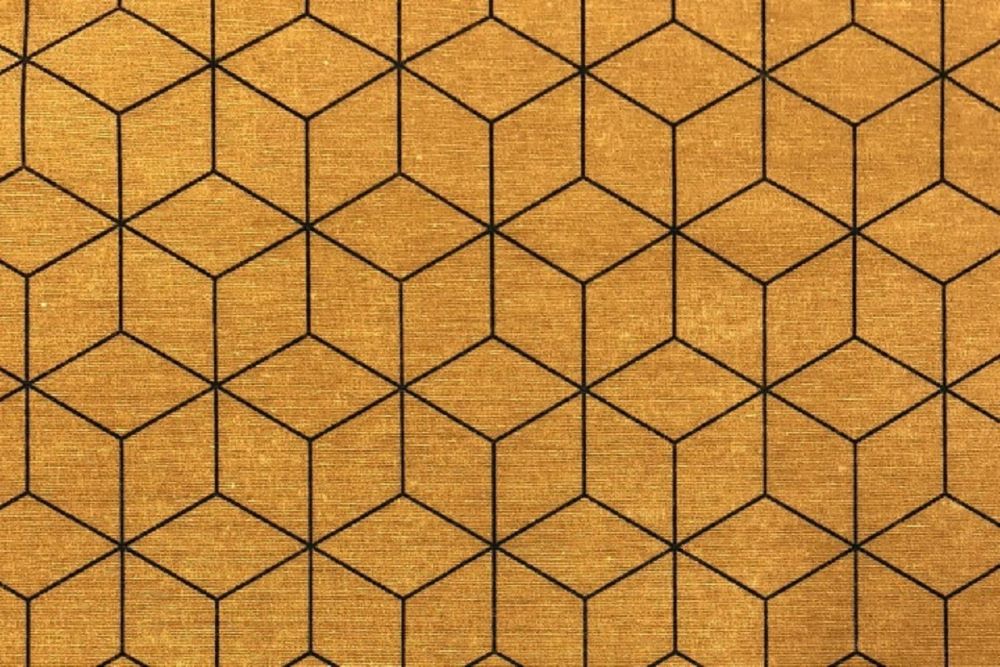 Dekostoff Hexagon | Ottomangewebe | senf-marine