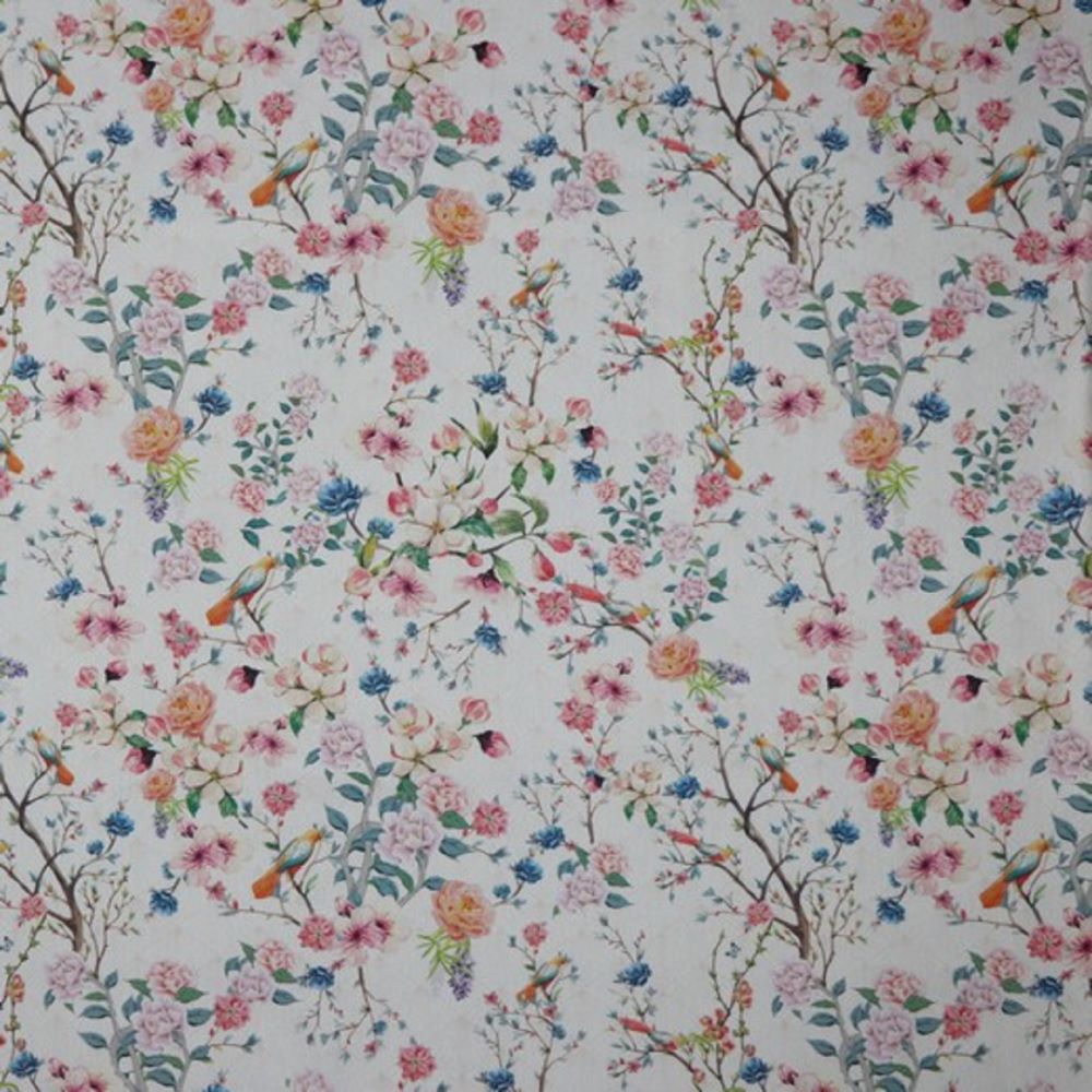 Baumwoll Canvas FLOWER BRANCHES | by Poppy | weiß