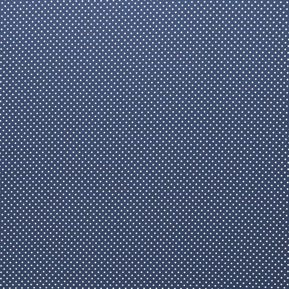 Baumwollstoff JUDITH | Punkte 2 mm | jeansblau