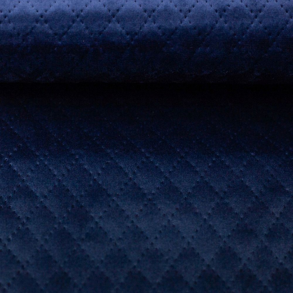 Samt Stepper | Steppstoff | TOKIO | H/W 23/24-Farben | dunkelblau