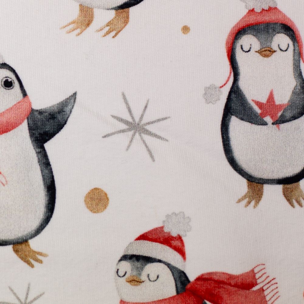 Sweat HOLLY | Weihnachten | Pinguine mit roter Mütze | naturweiß | Swafing | Ökotex 3