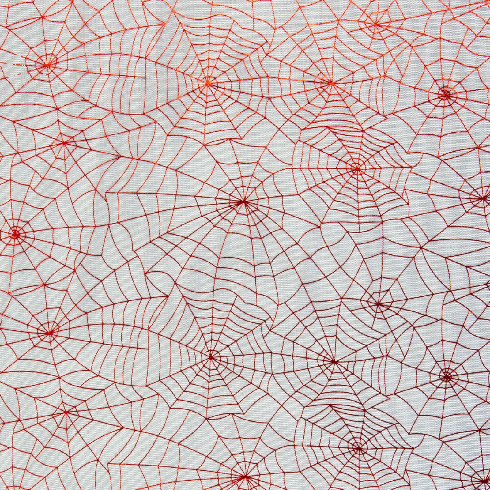 Feintüll | Spider Web | schwarz-rot-silber | Halloween, Karneval | ab 0,5 m 3