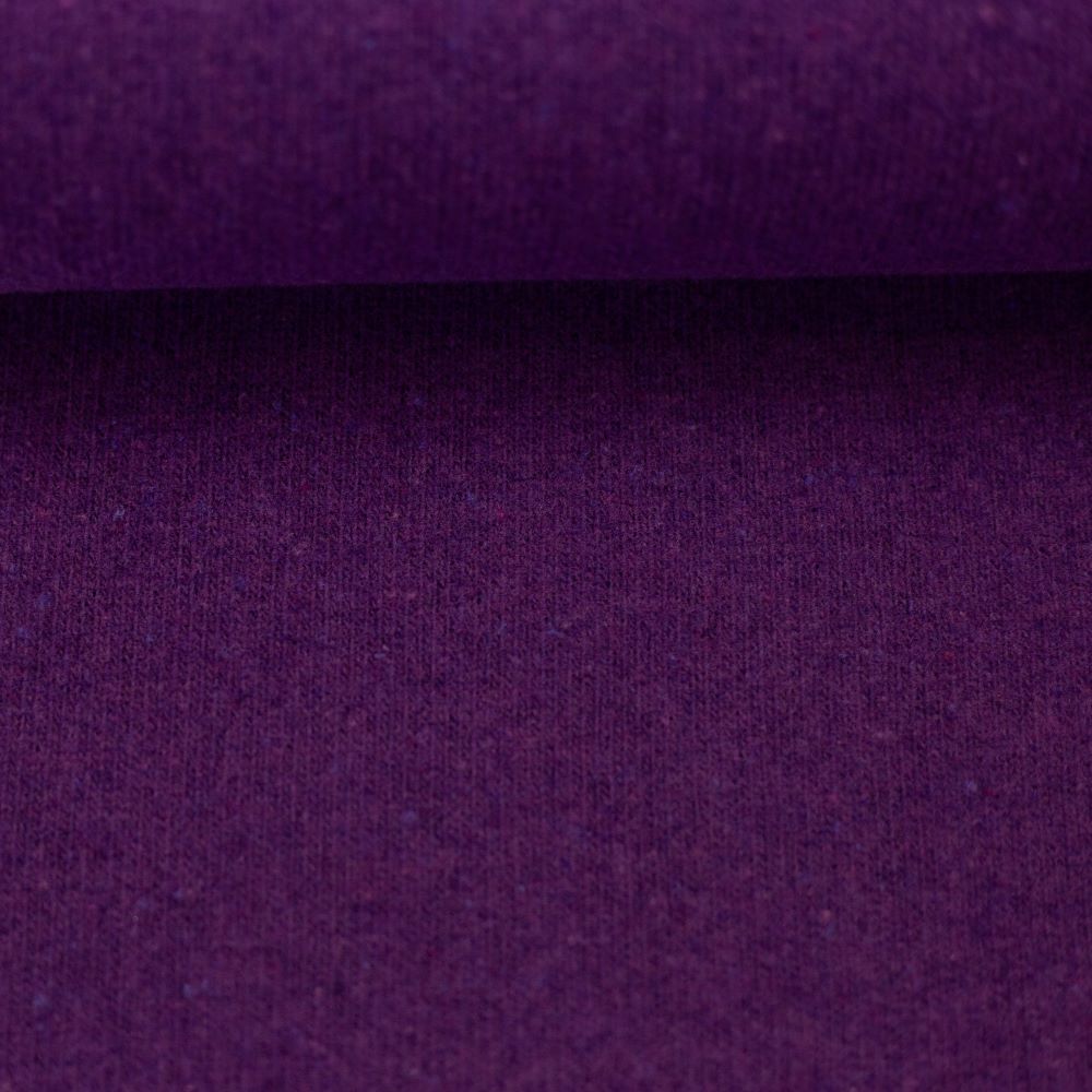 Baumwollstrick BONO | angerauhter Strickstoff | Made in Italy | violett 2