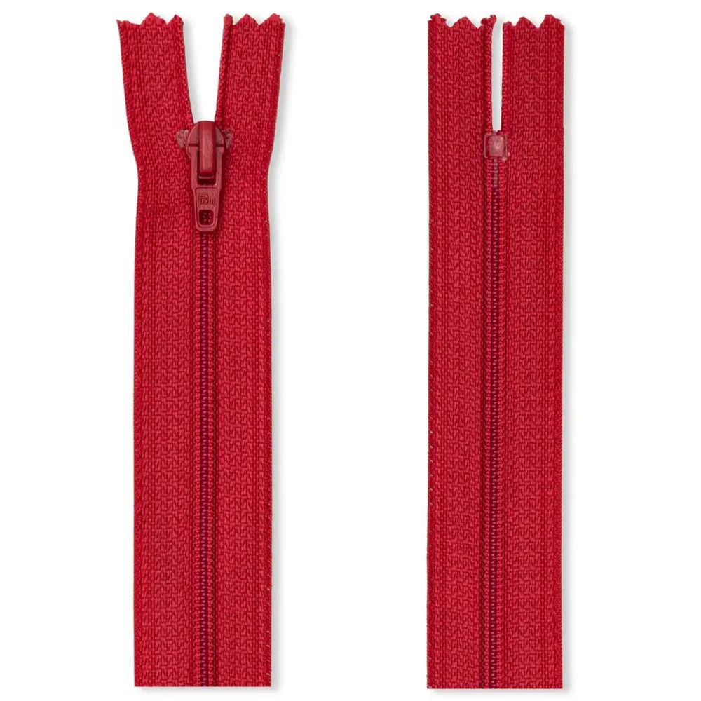 Reißverschluss FLA , nicht teilbar | Prym | 12 - 22 cm | für Röcke und Kleider | S1 | rot
