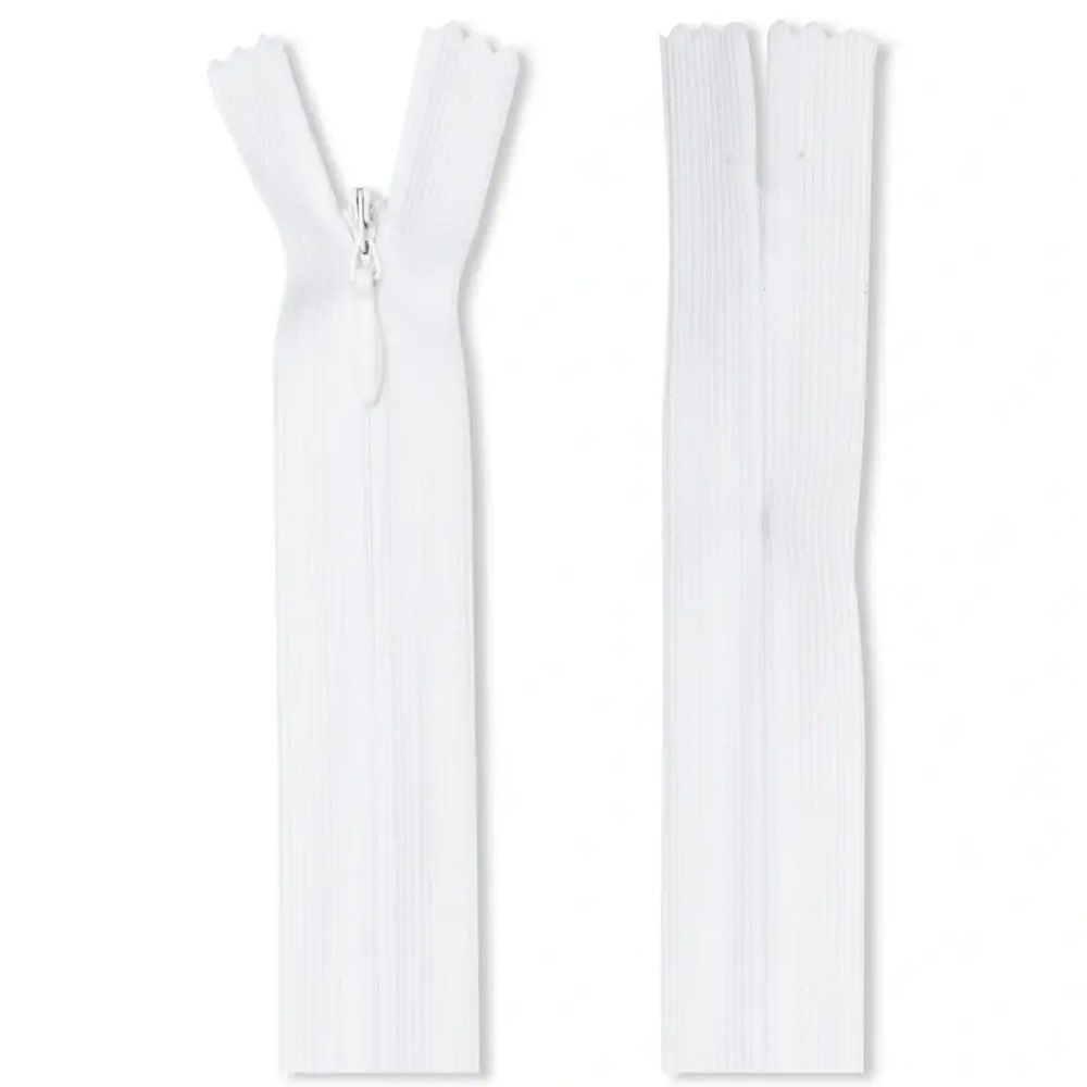 Reißverschluss FLA , unsichtbar/nahtfein | Prym | 60 cm | für Röcke und Kleider | S6 | weiß
