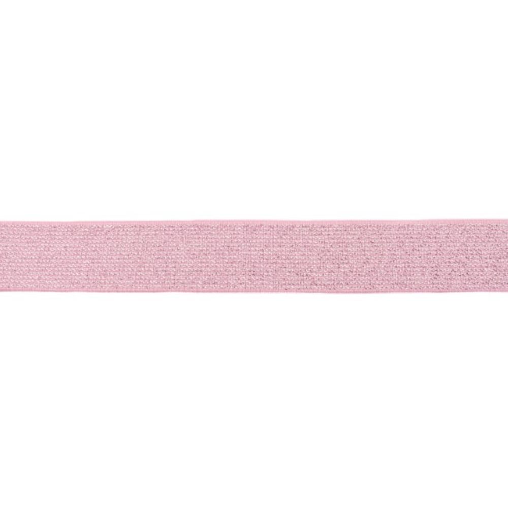 Gummiband mit Glitzer | 25 mm breit | rosa
