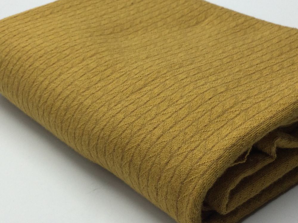 Jersey aus recycelter Baumwolle | mustard