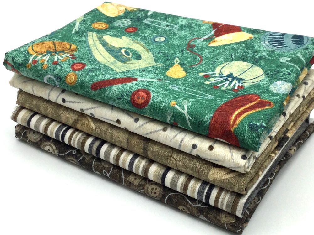Patchwork-Stoffpaket A Stitch in Time | Northcott fabrics | 5 x 0,5 m 2