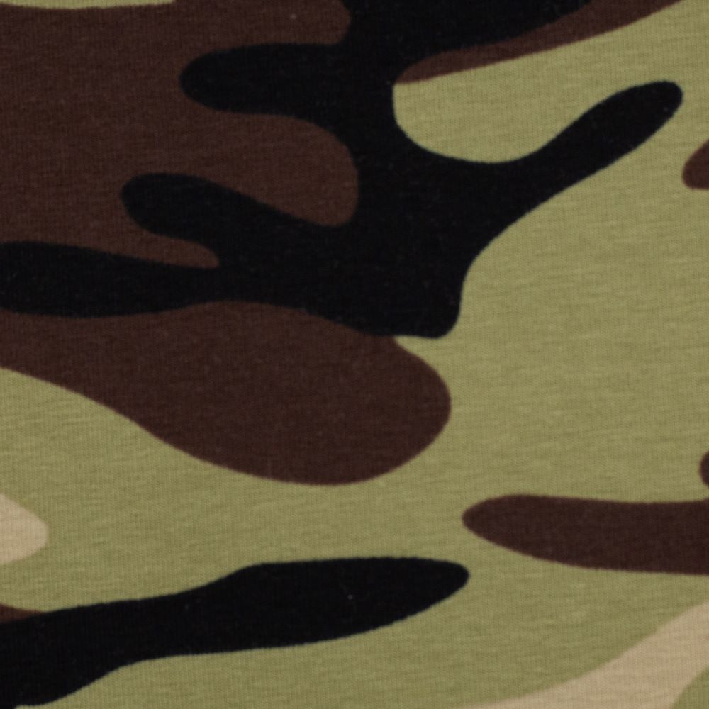 Baumwolljersey VERA Camouflage | grün | Ökotex | ab 50 cm 3