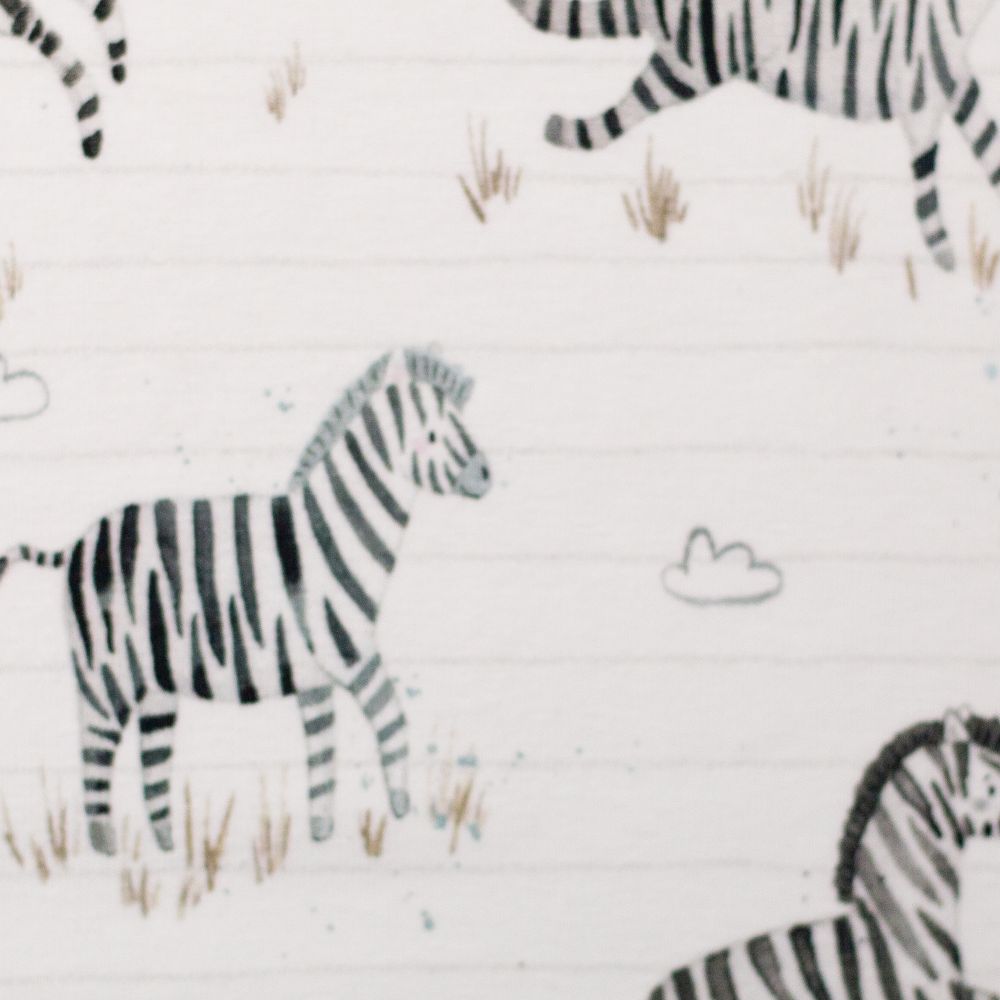 Baumwolljersey ANIMALS | by Christiane Zielinski | Zebras, weiß | Ökotex