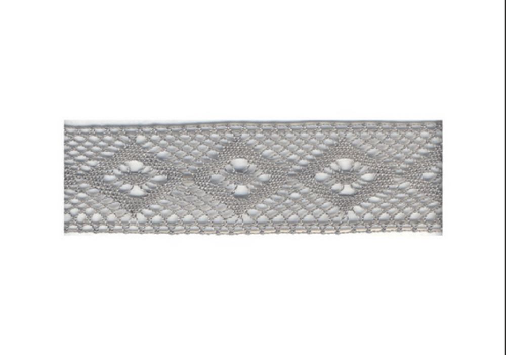 Baumwoll Spitze zum Einsetzen | 23 mm in grau