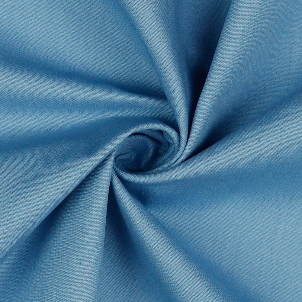 Baumwollstoff Popeline Cotton | uni | Ökotex | by Poppy | blue shadow