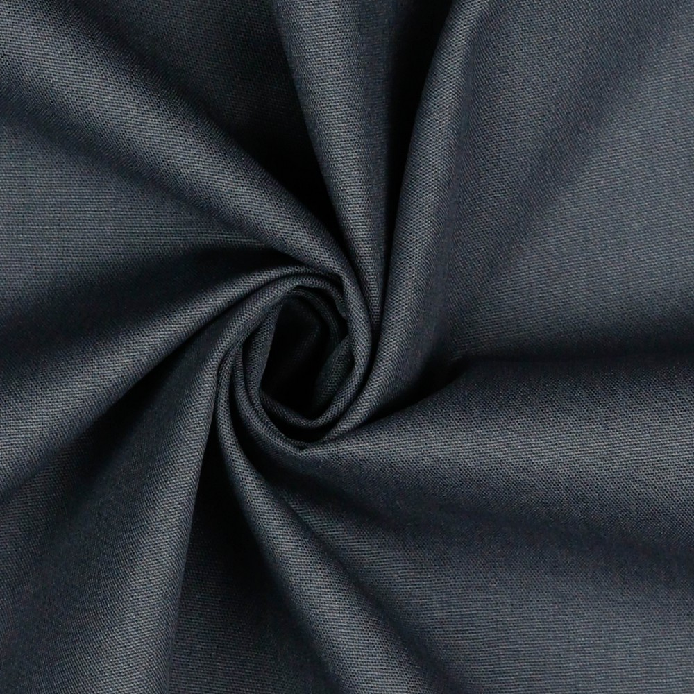 38 cm REST Baumwollstoff Popeline Cotton | uni | Ökotex | by Poppy | dunkelgrau