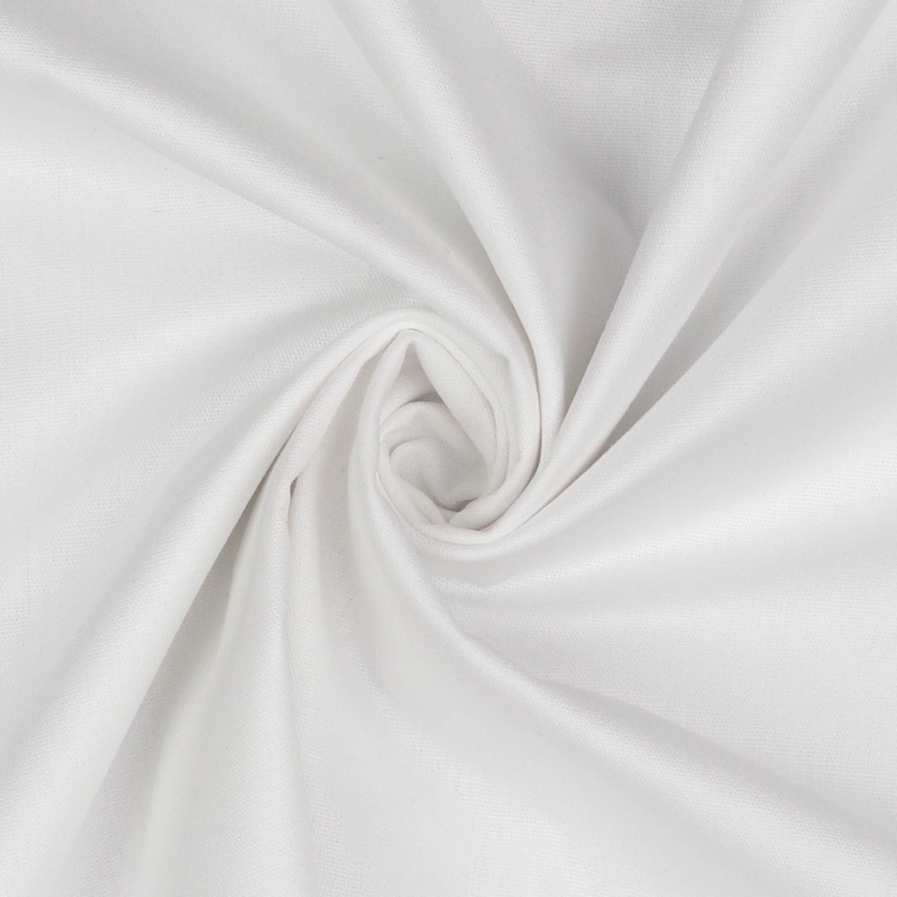 Baumwollstoff Popeline Cotton | uni | Ökotex | by Poppy | weiß