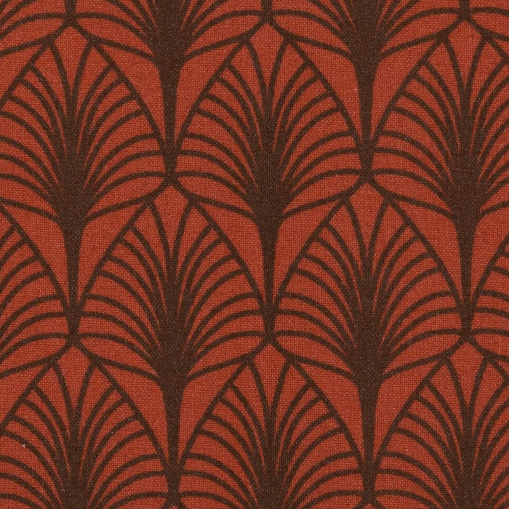 Beschichtete Baumwolle LEONA | Blätter | terracotta 2