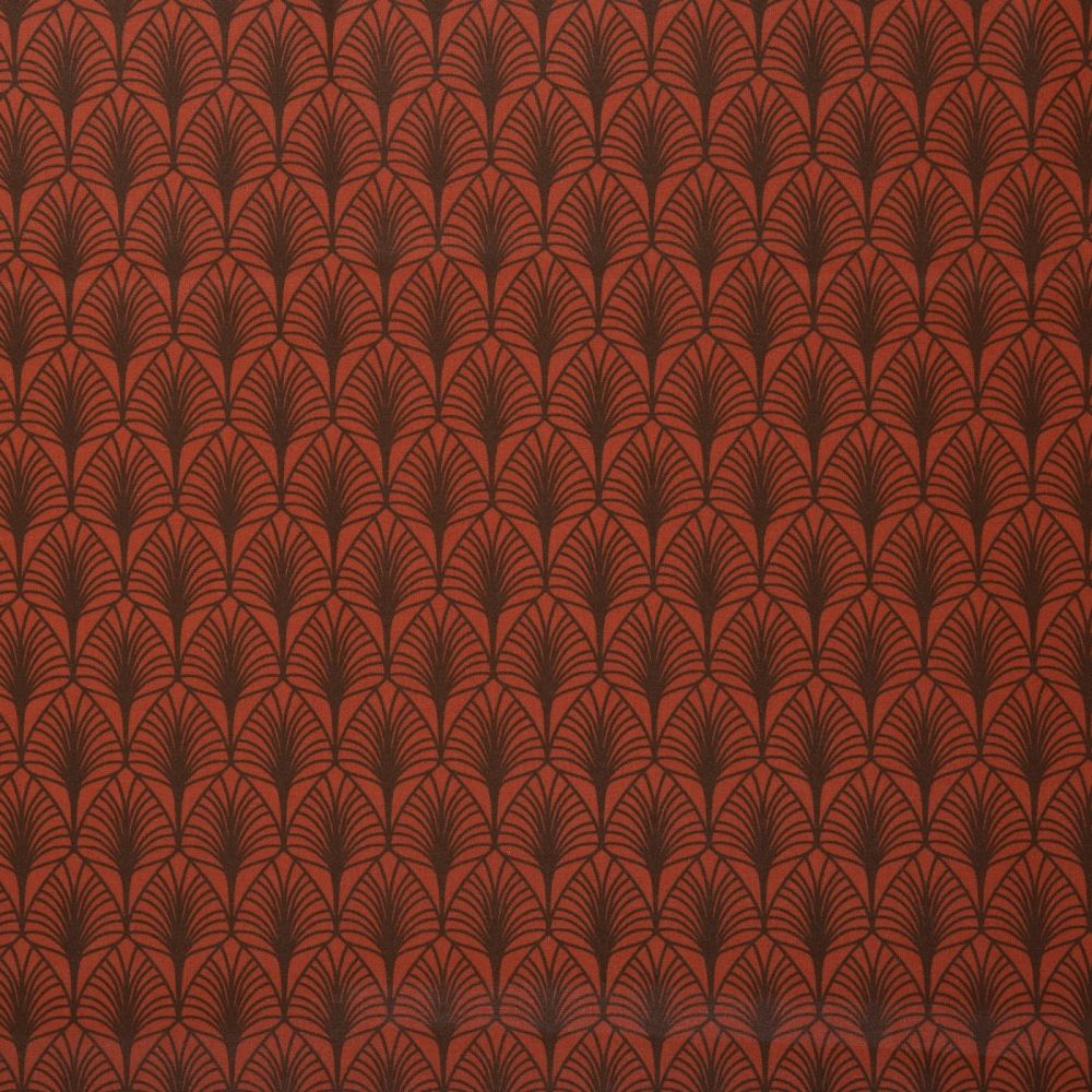 Beschichtete Baumwolle LEONA | Blätter | terracotta 3