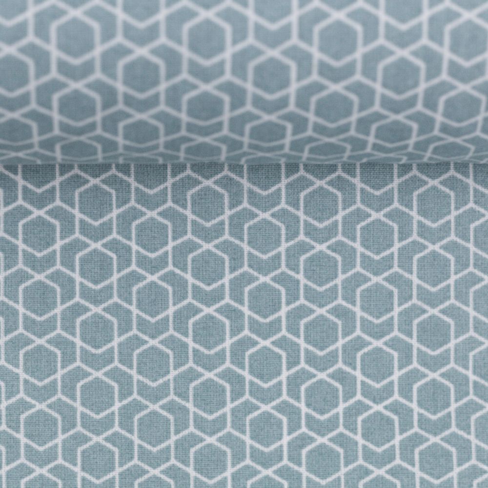 37 cm REST Beschichtete Baumwolle LEONIE | geometrisches Muster | mint
