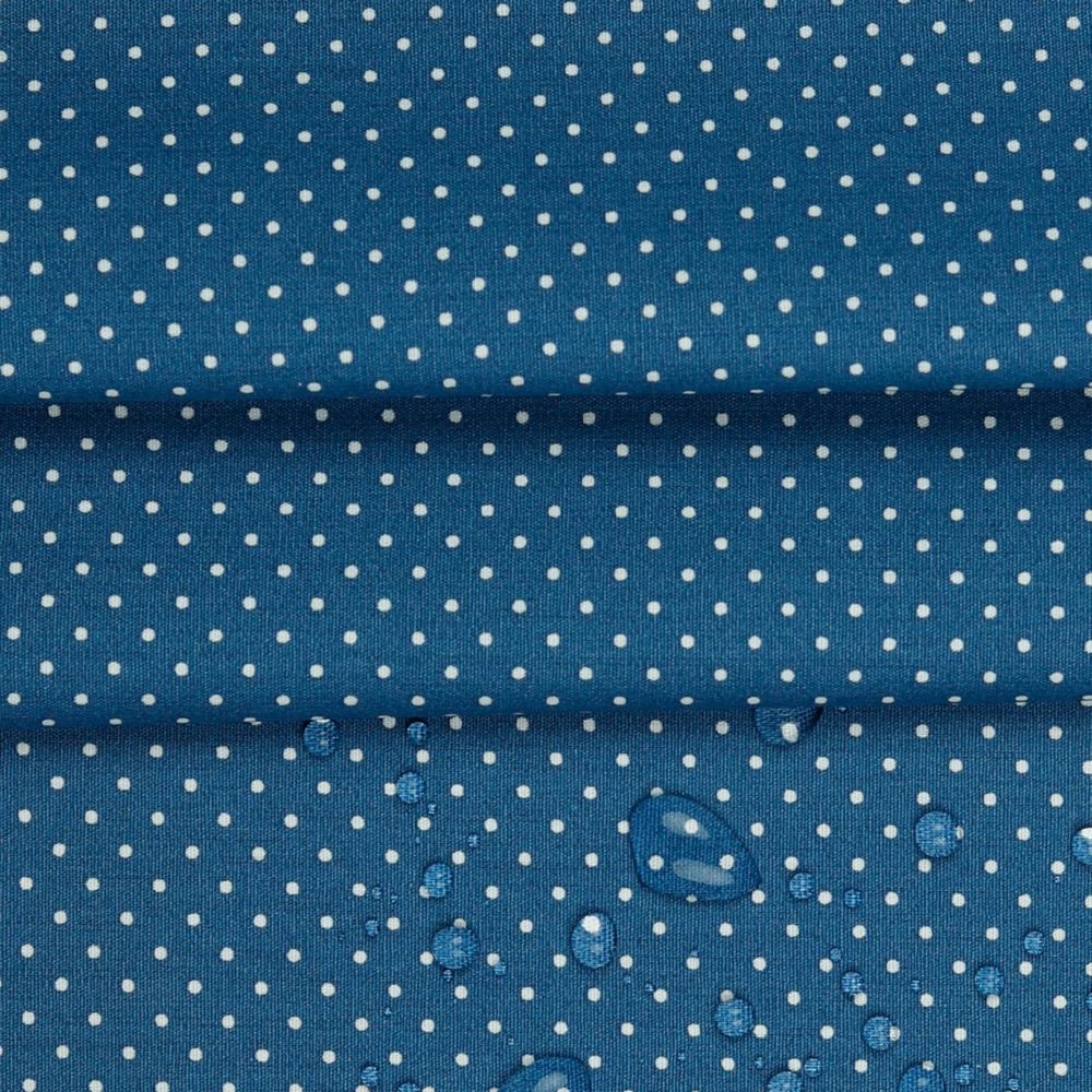 49 cm REST Beschichtete Baumwolle | PETIT DOTS | schmutz- und wasserabweisend | blue